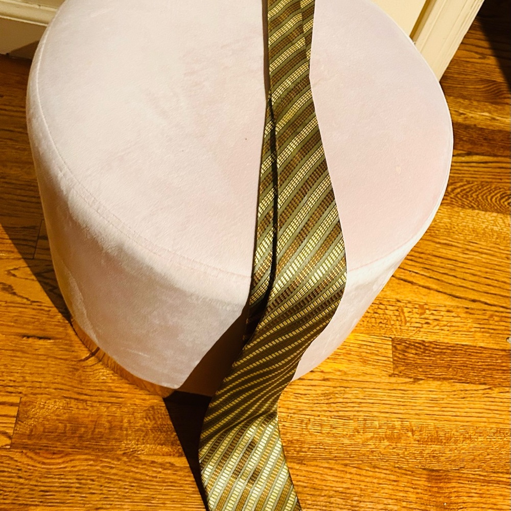 Striped Gold and Black Tie